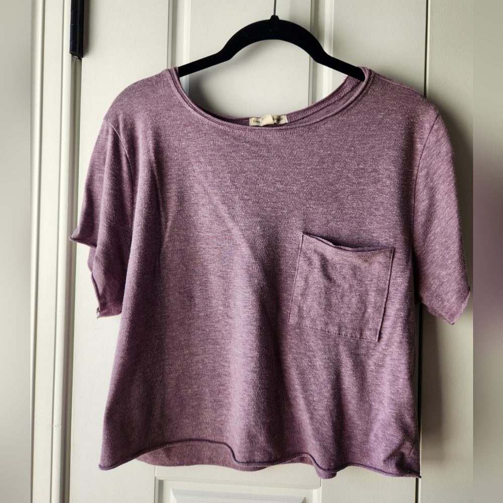 M Threads 4 Thought Purple Crop Tee